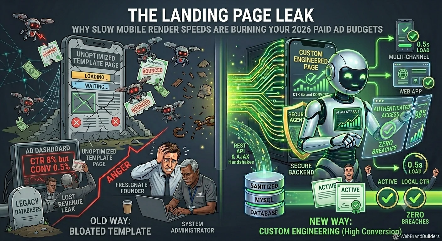 The Landing Page Leak: Why Slow Mobile Render Speeds are Burning Your 2026 Paid Ad Budgets