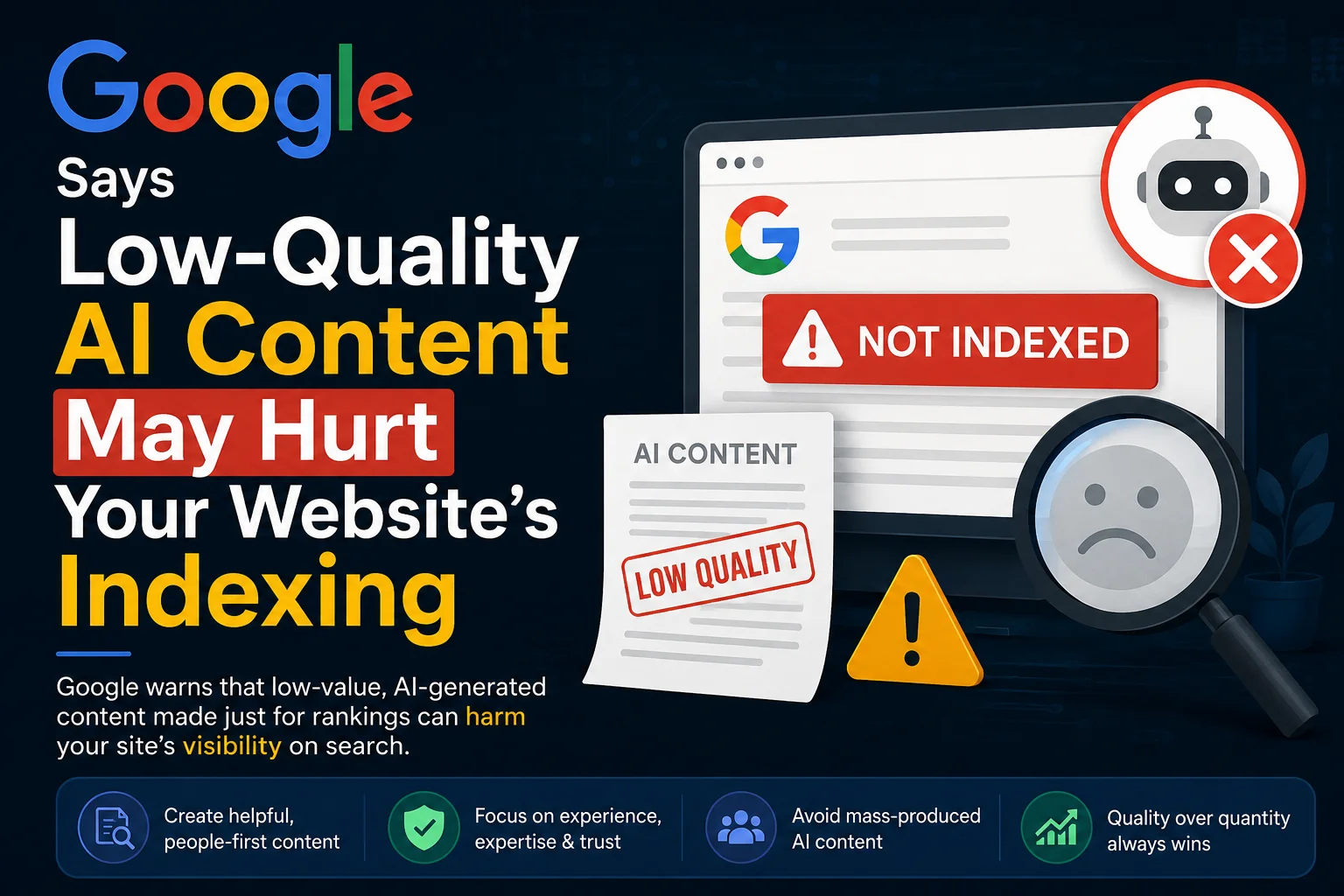 Google Says Low-Quality AI Content May Hurt Your Website's Indexing